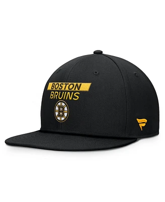 Fanatics Men's Black Boston Bruins Authentic Pro Prime Snapback Hat