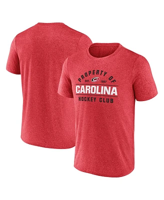 Fanatics Men's Heather Red Carolina Hurricanes Property of T-Shirt