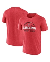 Fanatics Men's Heather Red Carolina Hurricanes Property of T-Shirt