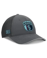 Fanatics Men's Gray Seattle Kraken Authentic Pro Home Ice Trucker Adjustable Hat