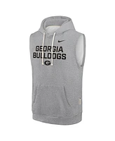 Nike Men's Heather Gray Georgia Bulldogs 2025 Sideline Performance Sleeveless Pullover Hoodie