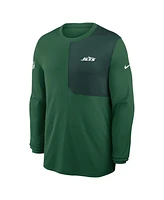 Nike Men's Green New York Jets Sideline Coach Uv Performance Long Sleeve T-Shirt