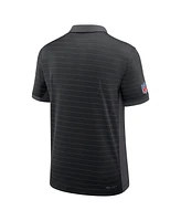 Nike Men's Black Philadelphia Eagles Sideline Victory Stripe Performance Polo Shirt