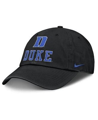 Nike Men's Black Duke Blue Devils 2025 Sideline Club Adjustable Hat