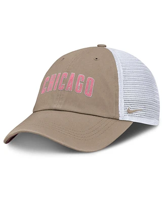 Nike Men's and Women's Khaki/White Chicago Cubs Club Trucker Adjustable Hat