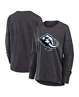 Fanatics Women's Heather Charcoal Utah Mammoth Primary Logo Legacy Long Sleeve T-Shirt