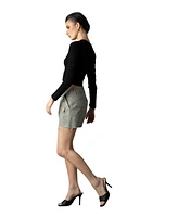 blue revival Women's High-Waisted Cargo Denim Shorts