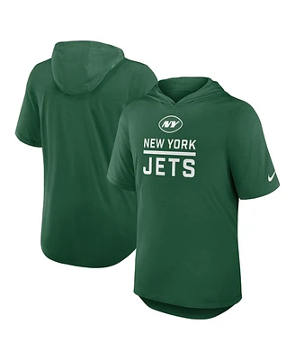 Nike Men's Green New York Jets Lockup Tri-Blend Hoodie T-Shirt
