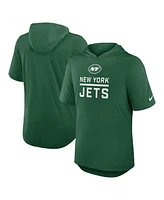Nike Men's Green New York Jets Lockup Tri-Blend Hoodie T-Shirt