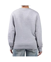 G-iii 4Her by Carl Banks Women's Heather Gray Los Angeles Dodgers Baseball Girls Fleece Pullover Sweatshirt