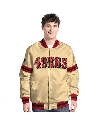 Starter Men's Gold San Francisco 49ers Scout Full-Snap Varsity Jacket