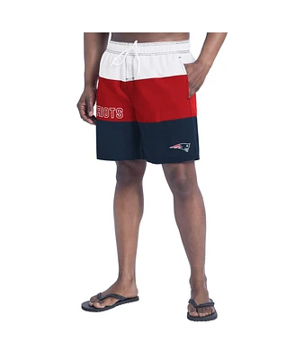 G-iii Sports by Carl Banks Men's Navy/Red New England Patriots Sunrise Volley Swim Shorts