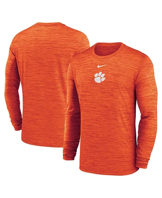 Nike Men's Orange Clemson Tigers 2025 Sideline Velocity Performance Long Sleeve T-Shirt