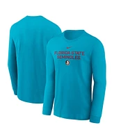 Nike Men's Turquoise Florida State Seminoles 2025 Sideline Performance Long Sleeve T-Shirt
