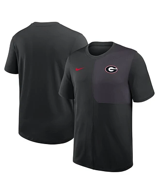 Nike Men's Georgia Bulldogs 2025 Sideline Uv Performance Coach T-Shirt