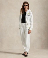 Polo Ralph Lauren Womens Big Pony Lightweight Fleece Zip Hoodie Sweatshirt Sweatpants