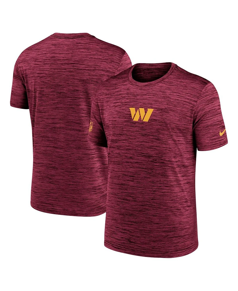 Nike Men's Burgundy Washington Commanders Sideline Velocity Performance T-Shirt