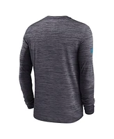 Nike Men's Black Carolina Panthers Sideline Velocity Performance Long Sleeve T-Shirt