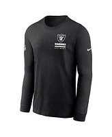 Nike Men's Black Las Vegas Raiders Sideline Performance Long Sleeve T-Shirt