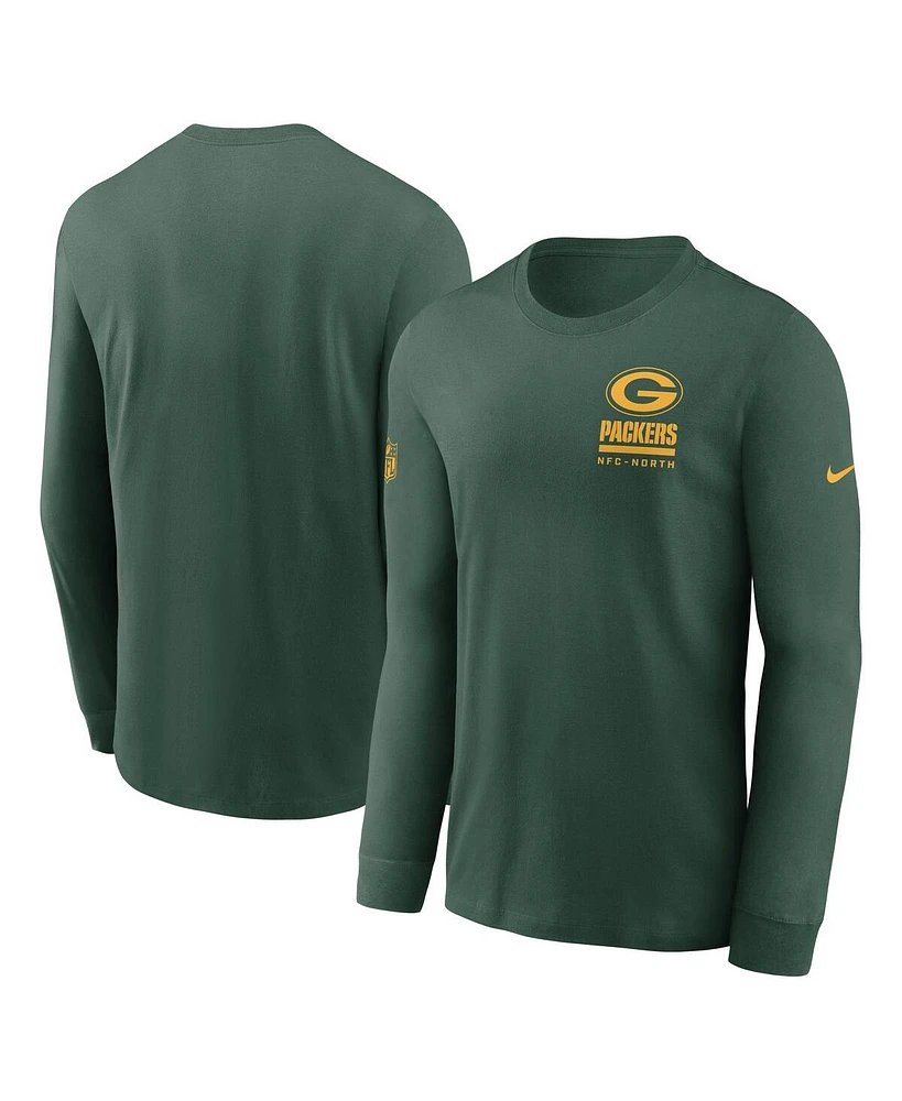 Nike Men's Green Bay Packers Sideline Performance Long Sleeve T-Shirt
