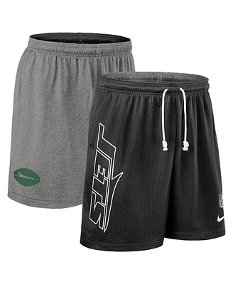 Nike Men's Black New York Jets Sideline Reversible Performance Shorts