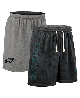 Nike Men's Black Philadelphia Eagles Sideline Reversible Performance Shorts