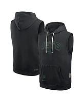 Nike Men's Black New York Jets Sideline Performance Sleeveless Pullover Hoodie