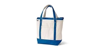 Lands' End Natural 5 Pocket Zip Top Canvas Tote Bag