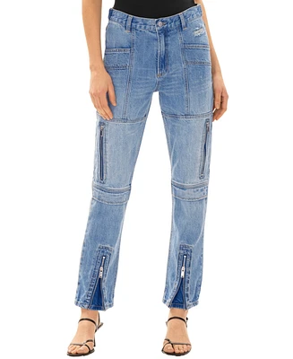 blue revival Women's High Rise Utility Jeans