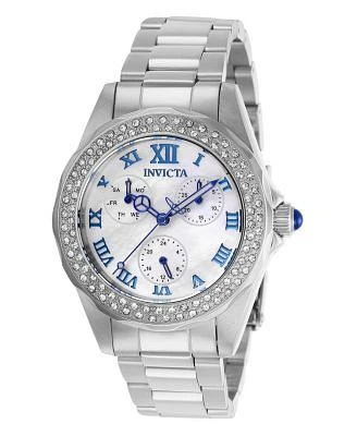 Invicta Womens 28436 Angel Quartz 3 Hand White Dial Watch