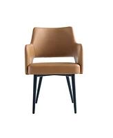 Manhattan Comfort 33.9" Faux Leather Tremont Dining Armchair