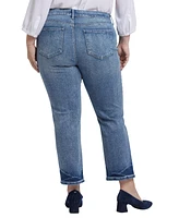 Nydj Plus Marilyn Ankle Straight Pull On Jeans