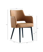 Manhattan Comfort 33.9" Faux Leather Tremont Dining Armchair