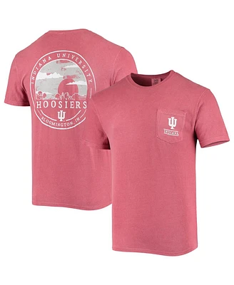 Image One Men's Crimson Indiana Hoosiers Circle Campus Scene T-Shirt