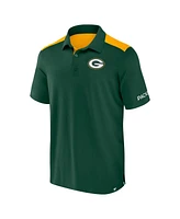 Fanatics Men's Green/Gold Green Bay Packers Color Block Polo Shirt