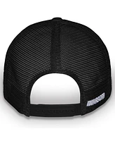 Checkered Flag Sports Men's and Women's Black/White Brad Keselowski BuildSubmarines.com Flame Trucker Adjustable Hat