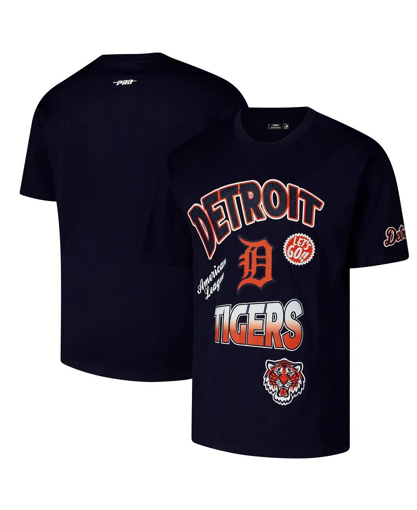 Pro Standard Men's Navy Detroit Tigers Turn It Up Dropped Shoulder T-Shirt