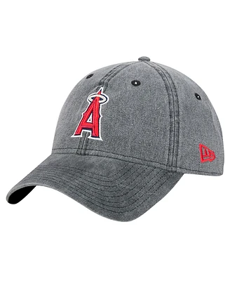 New Era Men's Black Los Angeles Angels Rugged Team 9TWENTY Adjustable Hat