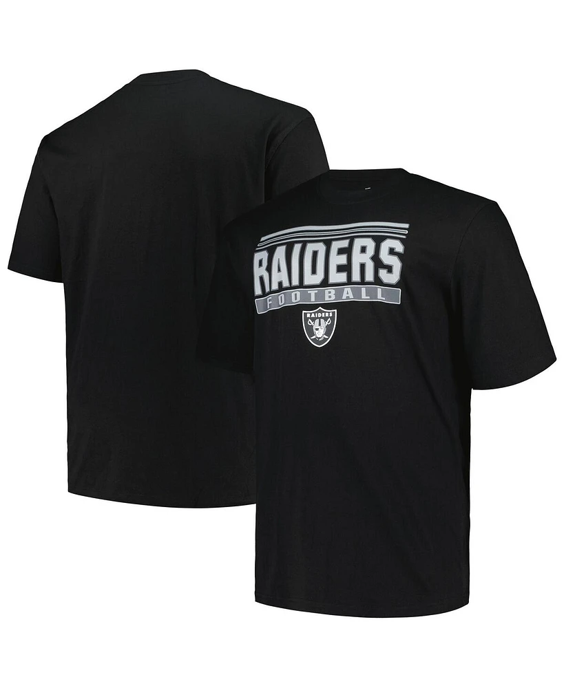 Fanatics Men's Black Las Vegas Raiders Big Tall Pop T-Shirt