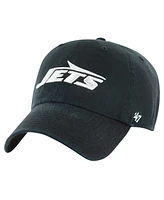 '47 Brand Men's Black New York Jets Clean Up Tonal Adjustable Hat
