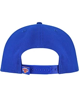 New Era Men's Blue New York Knicks Oversized Puff Print Logo Golfer Snapback Hat