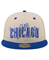 New Era Men's Cream/Royal Chicago Cubs Team Art 9FIFTY Snapback Hat