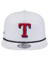 New Era Men's White Texas Rangers Perforated Golfer Snapback Hat