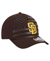 New Era Men's Brown San Diego Padres American Flag 9FORTY M-Crown A-Frame Adjustable Hat