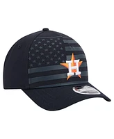 New Era Men's Navy Houston Astros American Flag 9FORTY M-Crown A-Frame Adjustable Hat