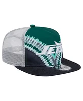 New Era Men's Green/Black New York Jets Throwback Dye Golfer Snapback Hat