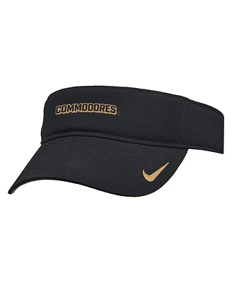 Nike Men's Black Vanderbilt Commodores 2025 On-Field Ace Performance Adjustable Visor Hat