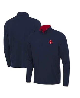 Antigua Men's Navy Boston Red Sox Content Quarter-Zip Sweatshirt