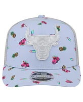 New Era Men's Light Blue/Gray Chicago Bulls Adventure Aloha Pattern 9SEVENTY Stretch-Snap Hat