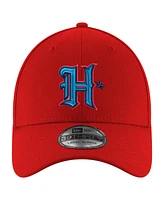 New Era Men's Red Houston Texans Throwback Crawl Standard 39THIRTY Flex Hat
